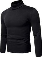 Men's Thermal Turtle Neck Top Long Sleeve Turtleneck Shirts Basic Undershirt Baselayer Pullover for Winter