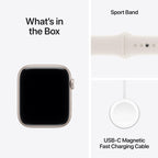 Apple Watch SE 3 GPS 40mm Smartwatch with Starlight Aluminium Case with Starlight Sport Band S/M. Fitness and Sleep Trackers, Heart Rate Monitor, Always-On Display, Water Resistant