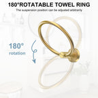 SetSail Towel Holder for Bathroom Wall Matte Black Towel Ring
