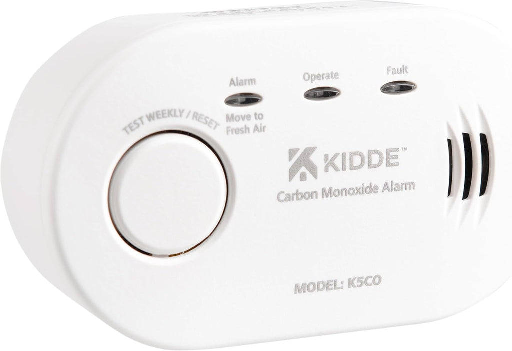 Kidde 5CO Carbon Monoxide Alarm and Detector with AA Batteries - 10 Year Sensor Life CO Alarm for Home
