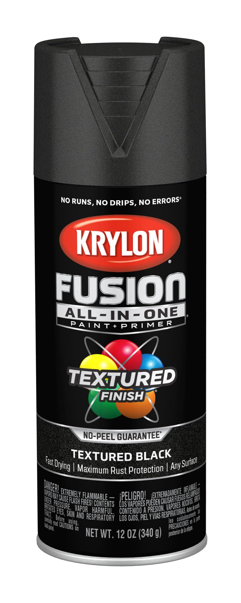Krylon Fusion All-In-One, Metallic, Black Stainless Steel, 12 oz