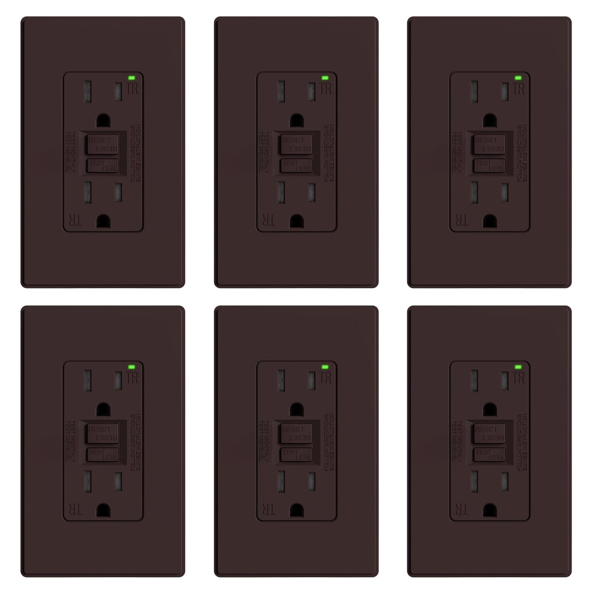 ELEGRP GFCI Outlet 20 Amp, Self-Test GFI Electrical Outlet with Thinner Design, TR Tamper Resistant GFCI Receptacle, Ground Fault Circuit Interrupters with Wall Plate, UL Listed, Light Almond, 1 Pack