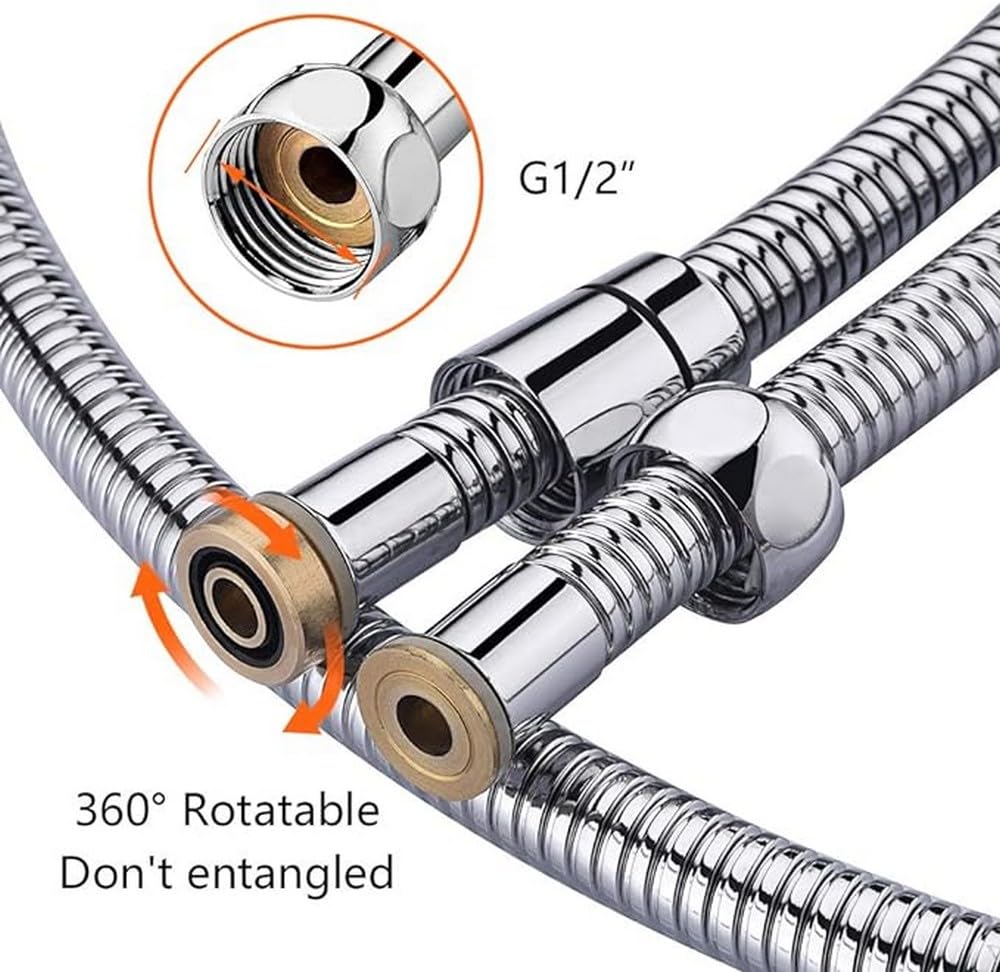 Shower Hose 3m, GRIFEMA G851-30 Stainless Steel Shower Pipe, Anti-Kink