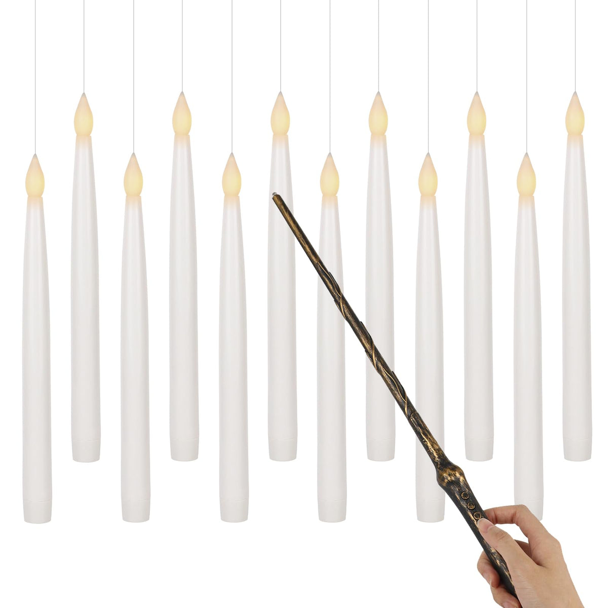 GenSwin Christmas Tree Flameless Taper Candles candlesticks Remote Timer