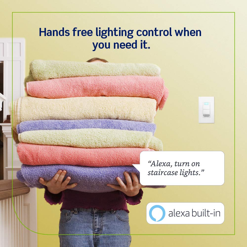 Leviton Decora Smart Switch, Wi-Fi, D315S-1RW, White