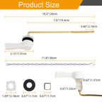 Hibbent Universal Metal Front Mount Toilet Handle Replacement Kit