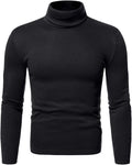Men's Thermal Turtle Neck Top Long Sleeve Turtleneck Shirts Basic Undershirt Baselayer Pullover for Winter