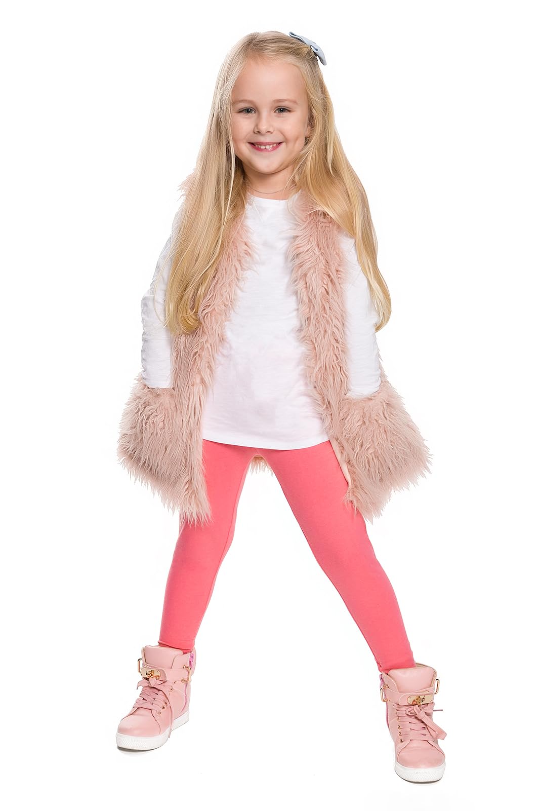 FUTURO FASHION Girls Children Full Length Plain Cotton Leggings Cycling Casual Wear Infant Trousers Leggings Solid Tights Pants for Kids