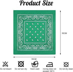 Aomig Bandana Head Scarf for Men and Women, Stylish Cowboy Headband Handkerchief, Multi-purpose Hair Scarf Paisley Print Unisex Headwraps, Bib Party Face Covering Headwear for Motorcycling