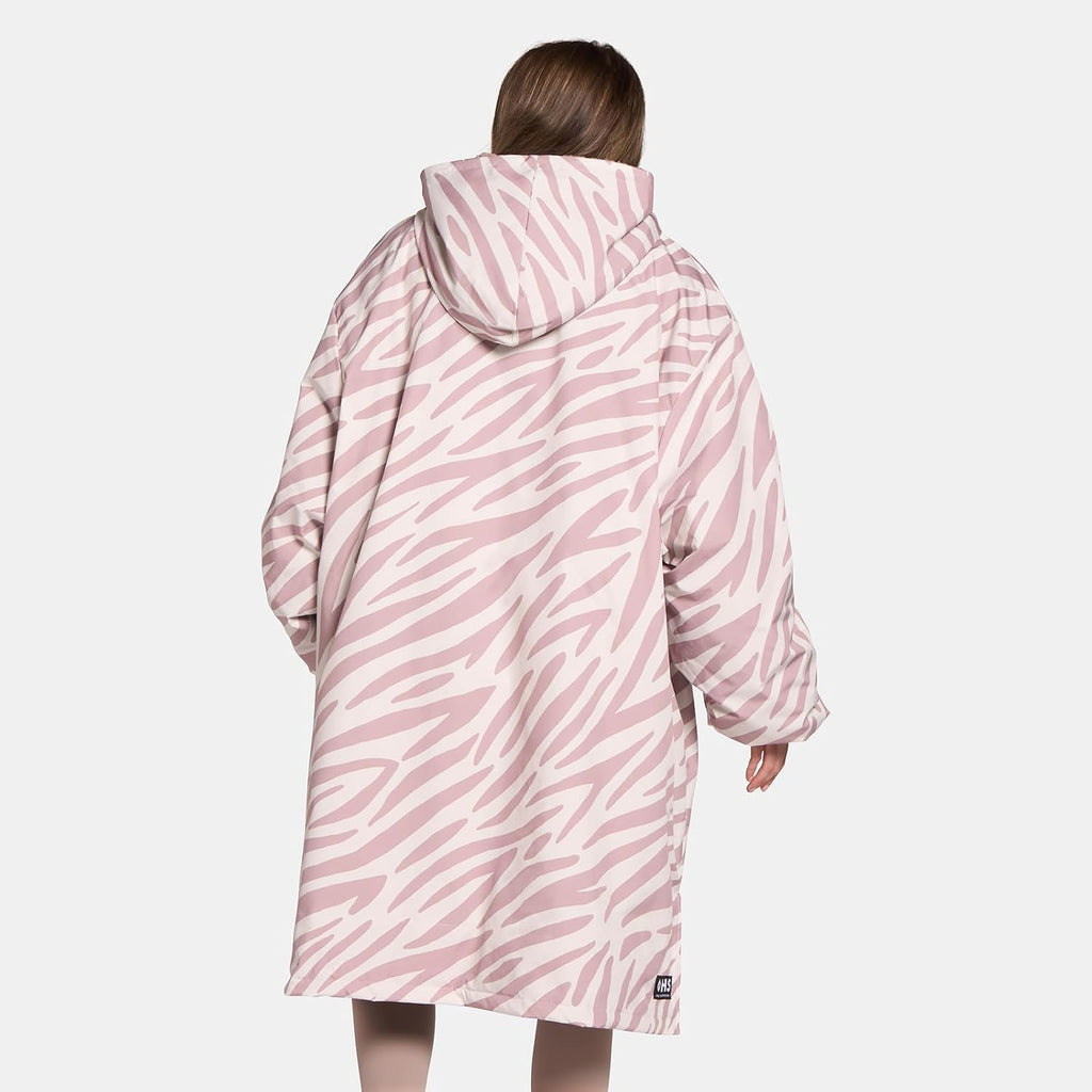 OHS Adults Drying Robe, Water-Resistant Changing Robe Gifts for Women Comfy Sherpa Privacy Robes for Women Men, Stay Dry Jacket Swimming Camping Drying Robes - S/M, L/XL