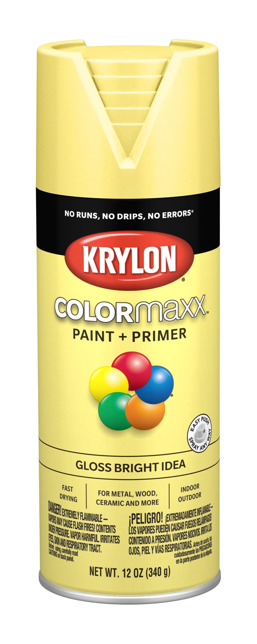 Krylon ColorMaxx 12 Oz. Gloss Spray Paint, Pumpkin Orange - 1 Each