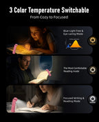 HIONXMGA Book Light,Rechargeable Reading Light for Books in Bed at Night