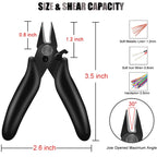 BOENFU Wire Cutters Heavy Duty Snips Flush Cut Side Cutters Pliers