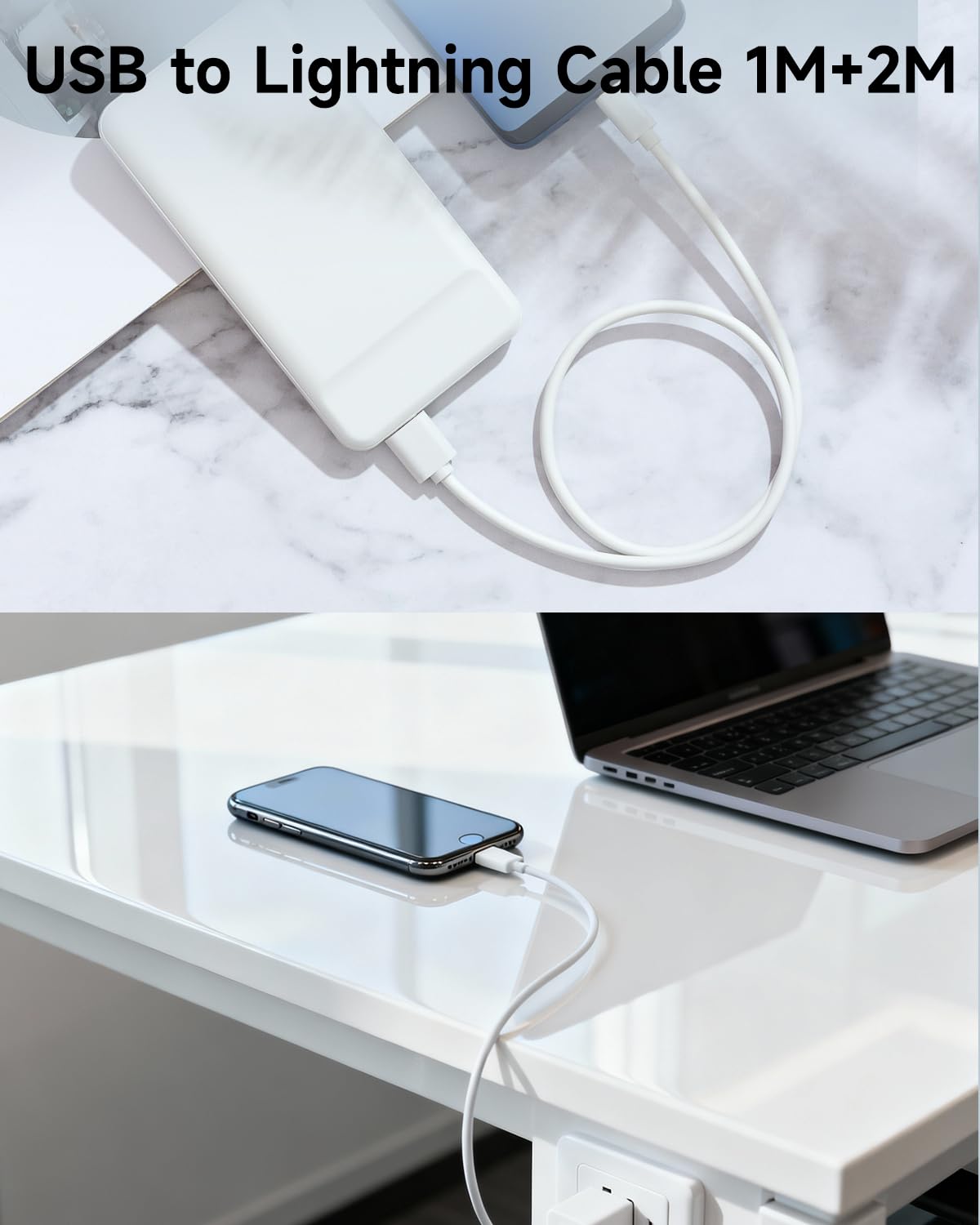 Long iPhone Charger Cable 3M, [Apple MFi Certified] USB to Lightning Cable