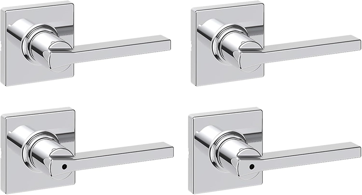 Kwikset Casey Privacy Door Lever with Lock, Matte Black
