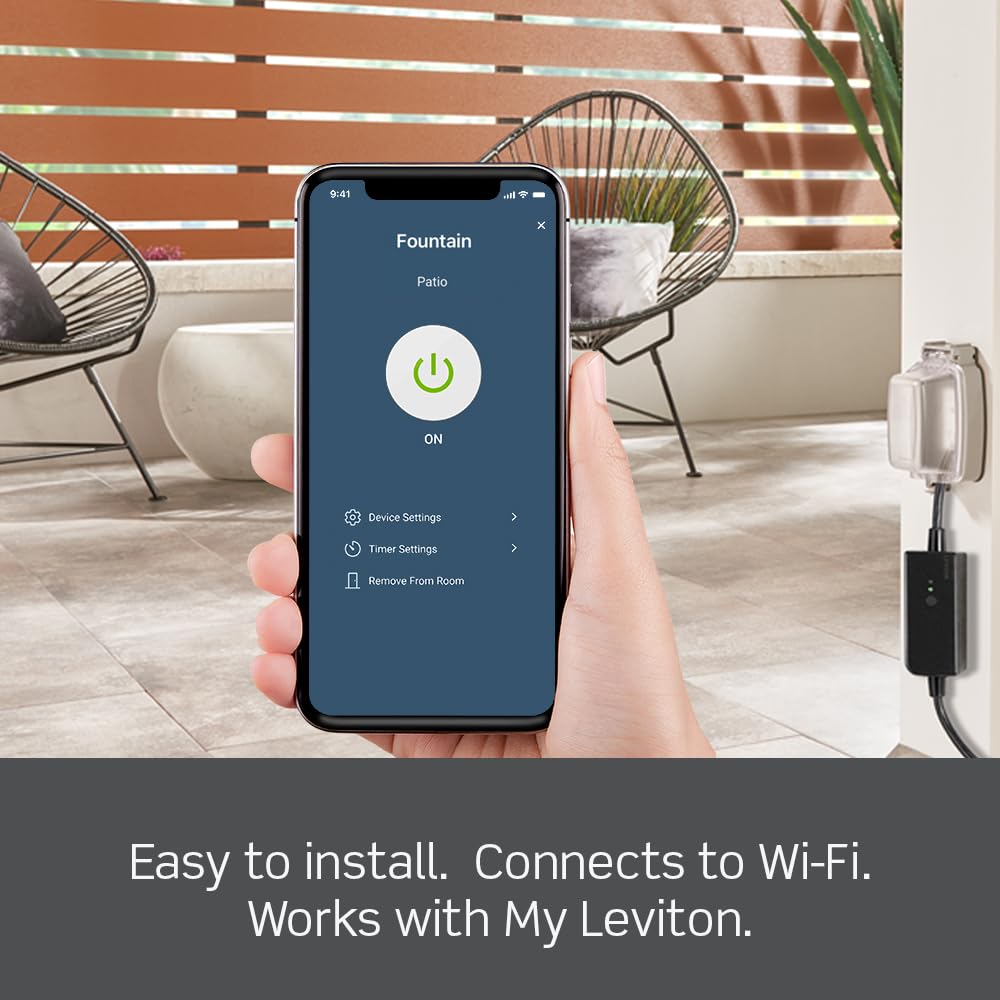 Leviton Decora Smart Switch, Wi-Fi, D315S-1RW, White