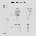 Power Cable Compatible with Samsumg TV 3M, Mellbree Quality Safe Right Angle Suitable for Awkward Space Figure 8 Power Cable Compatible with Samsung, LG, Panasonic TV Black