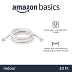 Amazon Basics Extension Cord, 3 Prong Outlet Extender, Indoor Power Cord, 13 Amps, 125V, 6 Ft, Black