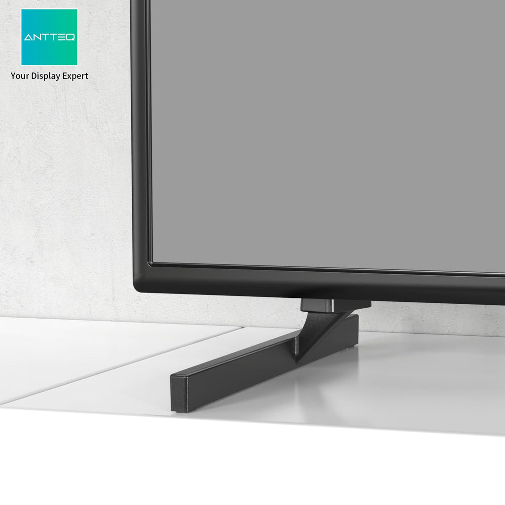 Antteq 32 Inch TV, Central Stand Design TV 720P Freeview HD Dolby Audio DVB T2/S2 LED Television, HDMI USB Media Player Monitor PS5 Xbox, Standard Nonsmart TV Small Screen for Bedroom Kitchen Black