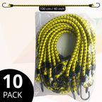 ANSIO Bungee Cords with Hooks, UV-Resistant Bungee Straps, 12 Pack Assorted