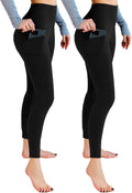 Leafigure 2-Pack High Waist Gym Leggings with Pockets for Women