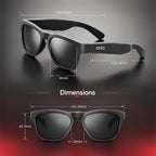 OhO Open Ear Smart Glasses, UV400 Z87.1 Lightweight Bluetooth Sunglasses