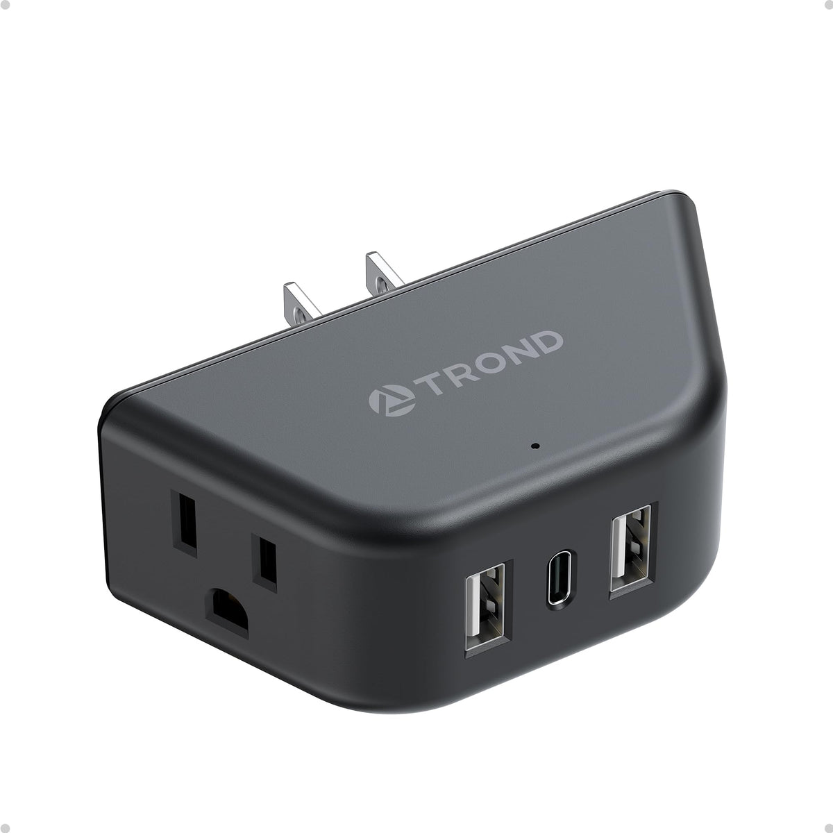 TROND Multi Plug Outlet Extender with USB, 2 Pack Plug Splitter