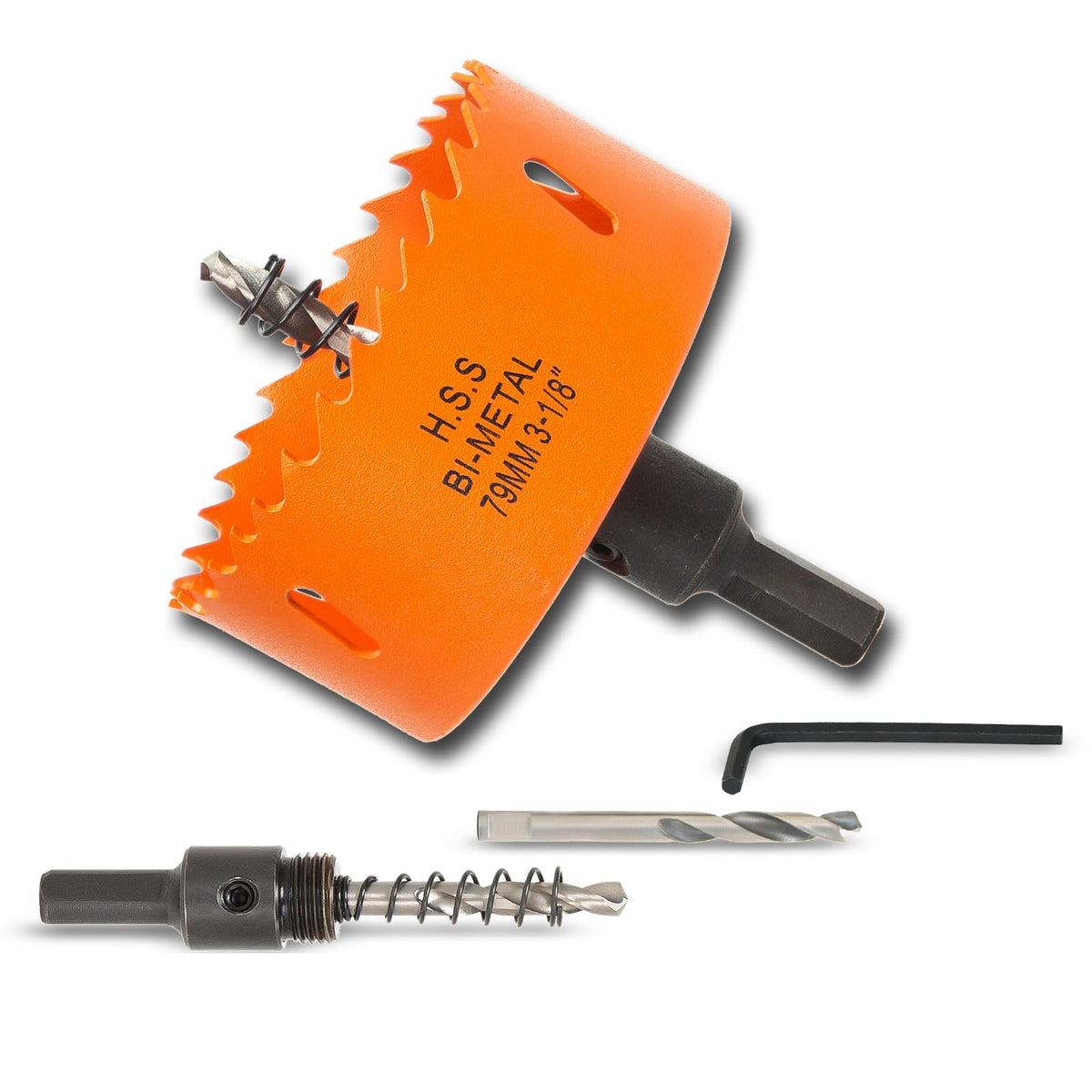 7-1/8 inch Hole Saw for Wood, Metal, Plastic & Drywall, with Arbor