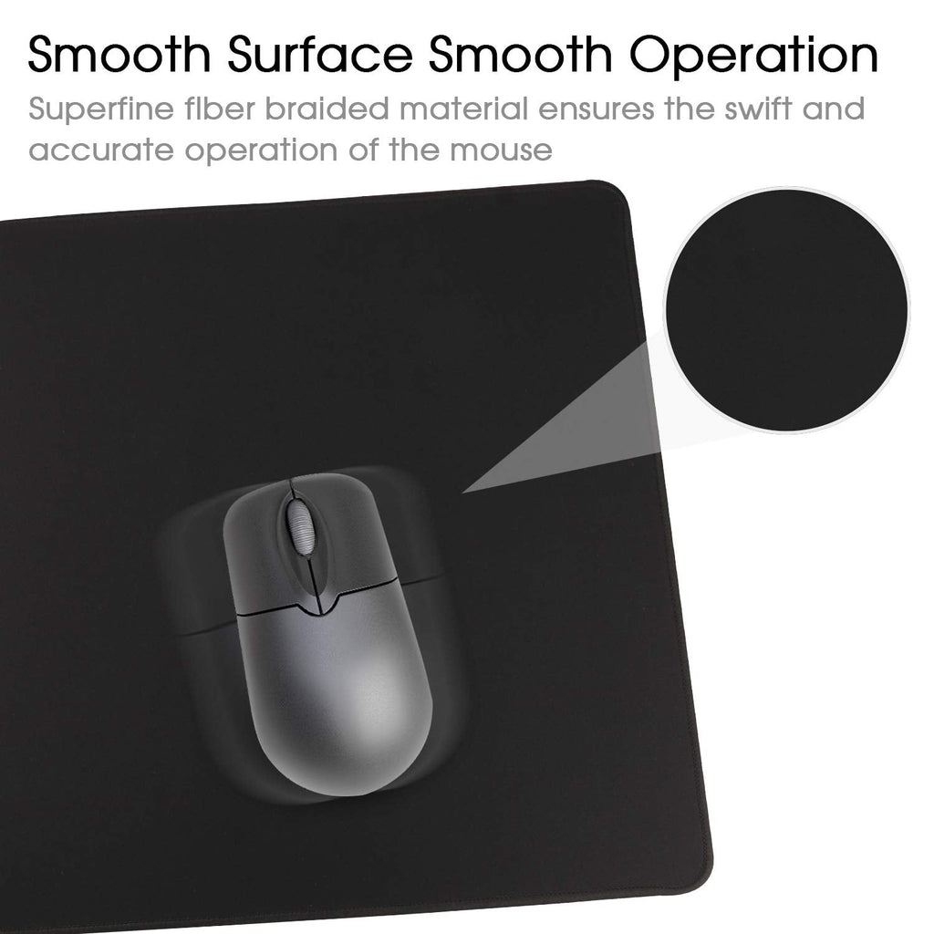 Gaming Mouse Mat/Large Mouse Pad 900 x 400 x 3mm / XXL mouse pad/large size | improved precision and speed | rubber base for stable grip on smooth surfaces | non-slip (90x40 Black)