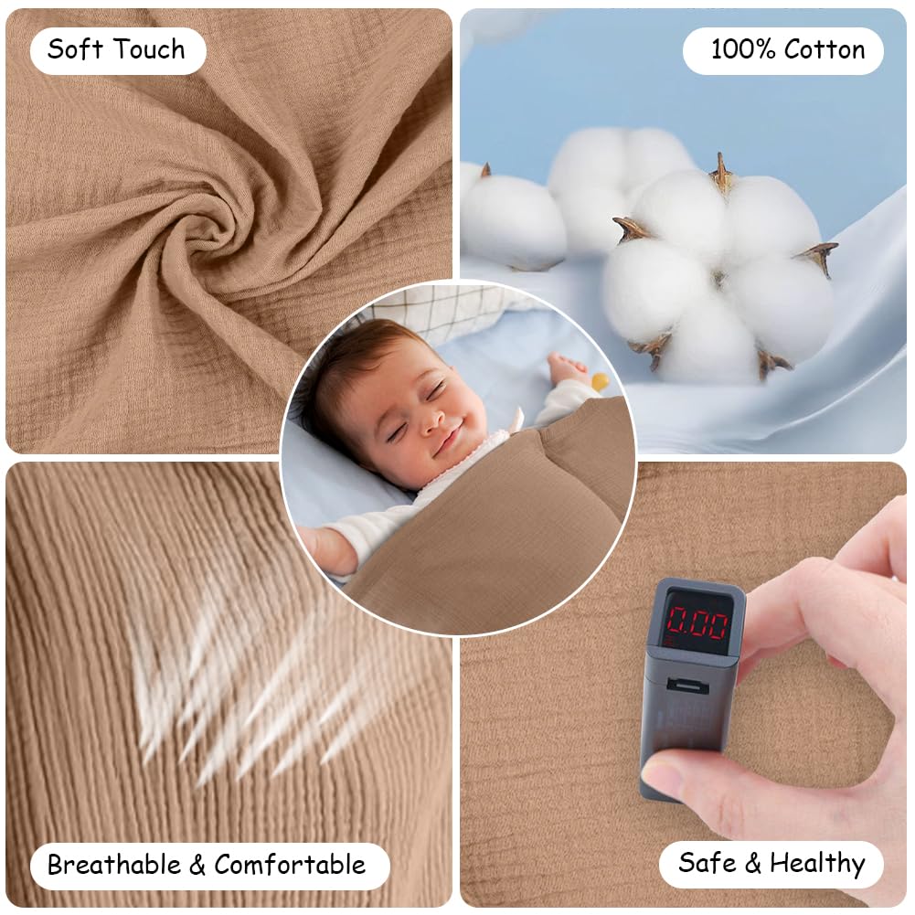 Aolso Breastfeeding Cover Nursing Cover, Muslin Cotton Soft Breathable Nursing Cover, Adjustable Strap Breast Feeding Coverall for Car Seat Blanket and Stroller Coverall (White-Bear)