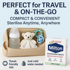 Milton Sterilising Tablets – 2 Pack (56 Tablets Total) | Cold Water Baby Bottle Steriliser | Kills 99.9% of Germs | Fast & Easy | Travel-Friendly | Trusted UK Brand