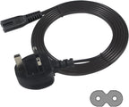 TV power cable 3M, 2 Pin Mains Power Lead Fig Figure 8 UK Power Cable, IEC320C7 to BS 1363 C7 Figure 8 Power Lead compatible with Samsung LG Philips Toshiba TV/Printer/PS4/PS3/PS5…