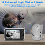 HelloBaby Baby Monitor with Camera and Audio, World First 6" Split Screen
