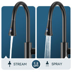 FORIOUS Kitchen Faucet with Cup Washer, Pull Down Sprayer, Brushed Nickel
