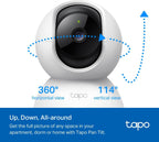 Tapo C200P2 2-Pack Full HD Indoor Security Camera Pet Camera House Security