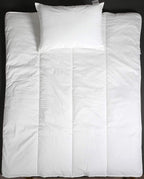 Adam Home 4.5 Tog Toddler Duvet and Pillow Set 100% Microfibre Anti-Allergy Lightweight Cot Bed (Duvet 120x150 cm) & (Pillow 40x60 cm) Hypoallergenic and Machine Washable Cot