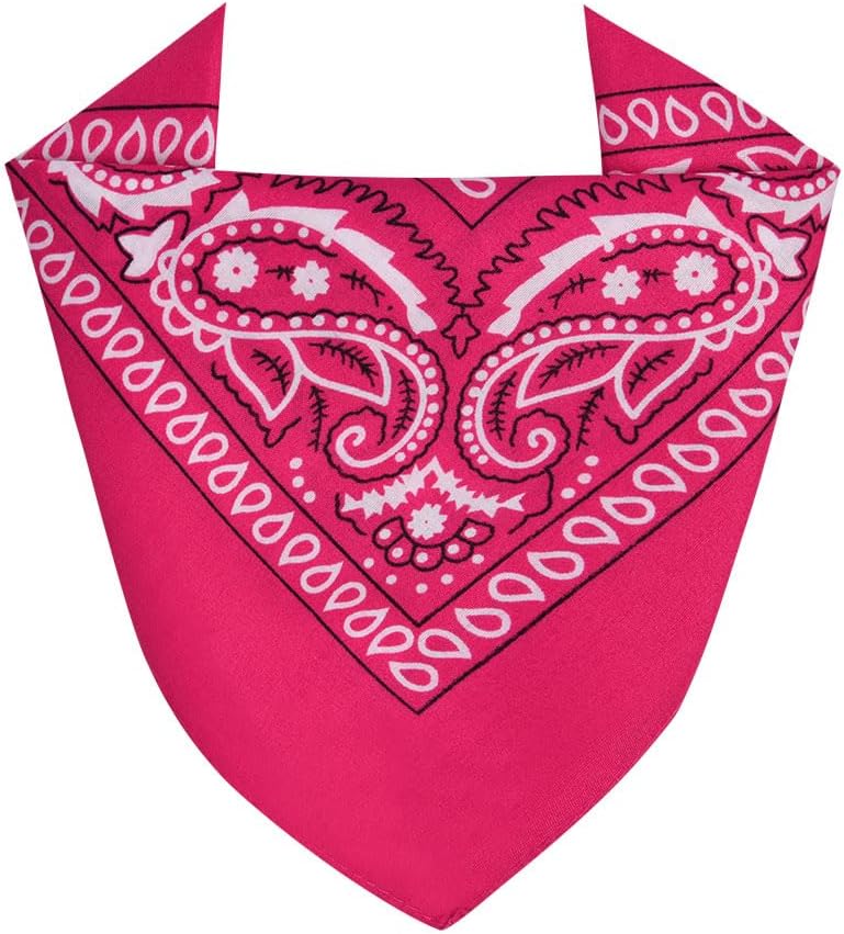 Aomig Bandana Head Scarf for Men and Women, Stylish Cowboy Headband Handkerchief, Multi-purpose Hair Scarf Paisley Print Unisex Headwraps, Bib Party Face Covering Headwear for Motorcycling