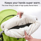Stroller Fleece Hand Muff,DIAOPROTECT Pram Pushchair Gloves Hand Gloves Waterproof Windproof Breathable Anti-Freeze Extra Thick Warm Winter Baby Stroller Gloves(Black)