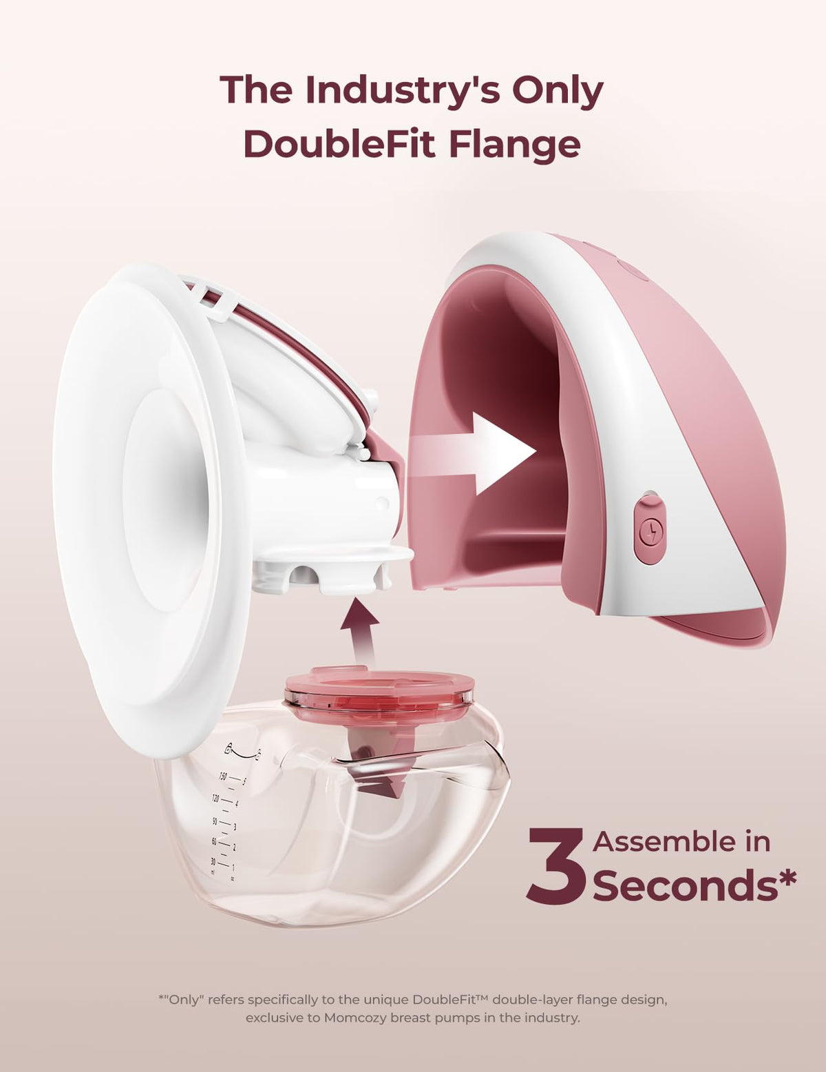 Momcozy M5 Smart Wearable Breast Pump, Double Pack, Gray