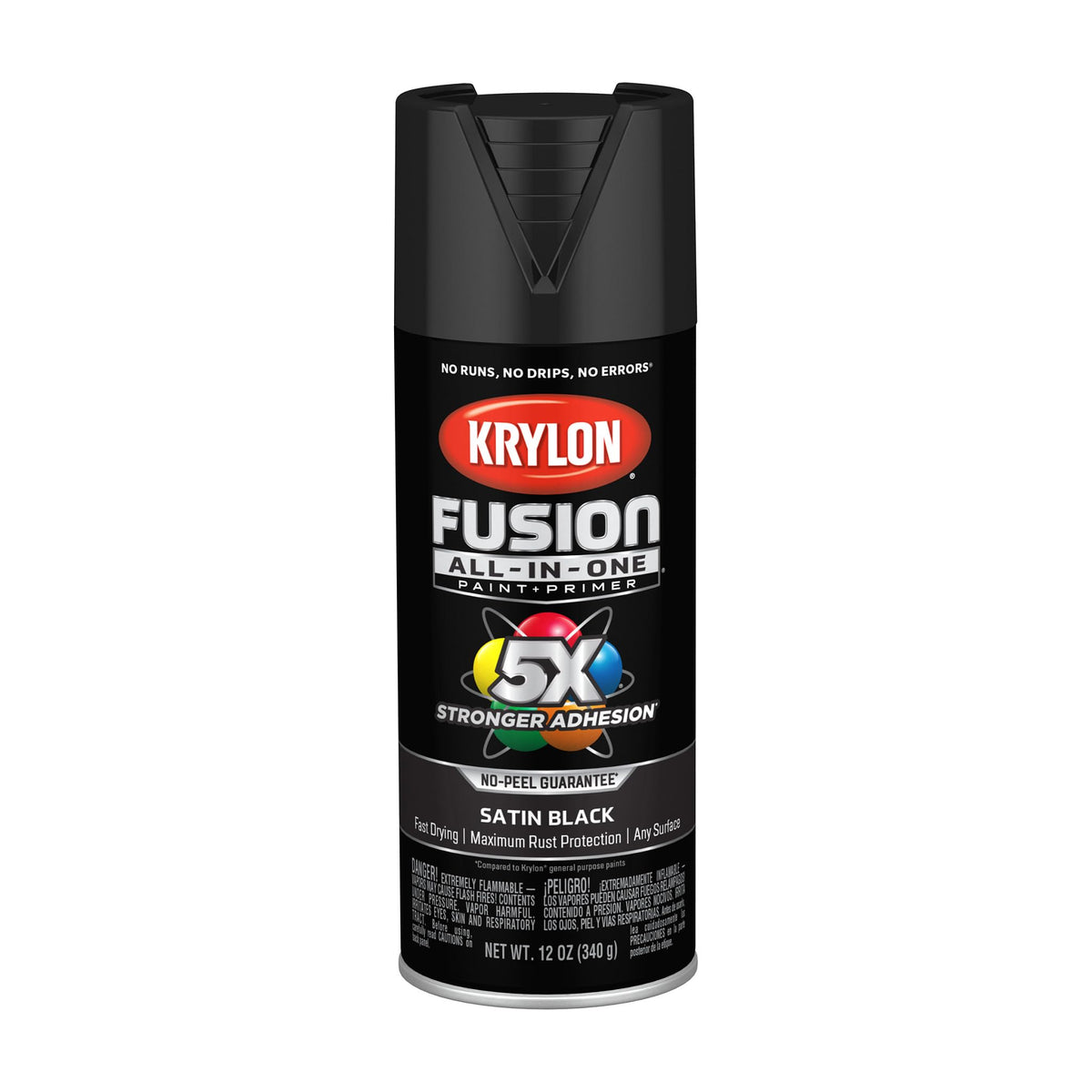 Krylon Fusion All-In-One, Metallic, Black Stainless Steel, 12 oz