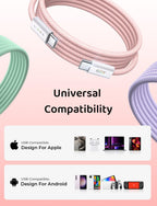 LISEN USB C to USB C Cable Charger 60W 4-Pack [0.5/1/2/2M] USBC to USBC