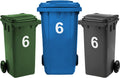 3 Pack Bin Numbers for Wheelie Bins 0-99/A-D | Large Number Stickers (6)