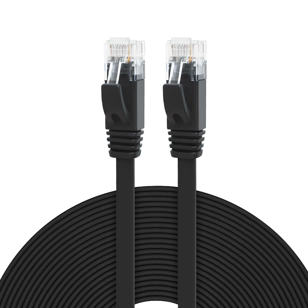 Yauhody CAT 6 Ethernet Cable 10m, Pure Copper High Speed Solid Flat CAT6