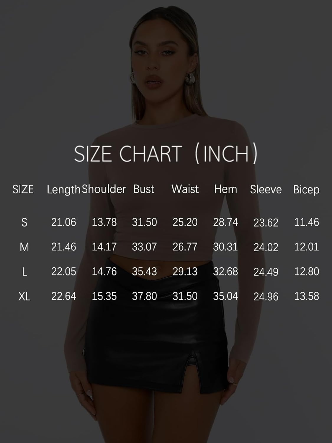 LILLUSORY Long Sleeve Tops Women Crew Neck Y2k T Shirts