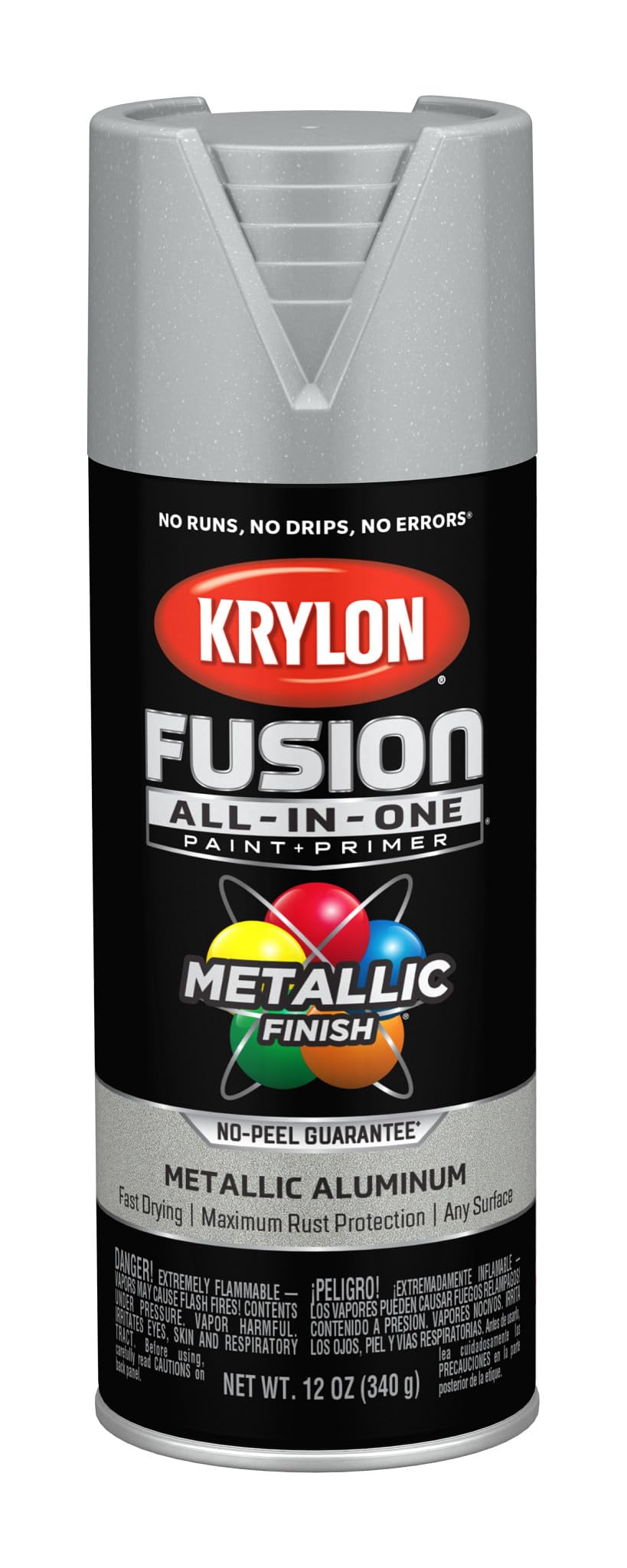 Krylon Fusion All-In-One, Metallic, Black Stainless Steel, 12 oz