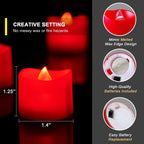 Homemory 24-Pack Flameless Tea Lights Candles Battery Operated, 200+ Hours