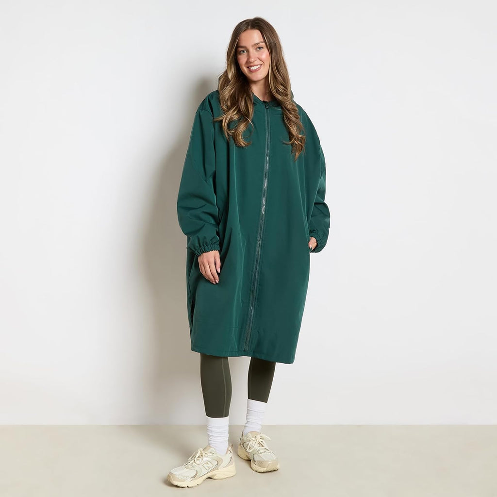 OHS Adults Drying Robe, Gifts for Women Outdoor Water-Resistant Changing Robe Womens Jacket Comfy Sherpa Privacy Robes for Women Men, Stay Dry Swimming Camping Drying Robes - S/M, L/XL