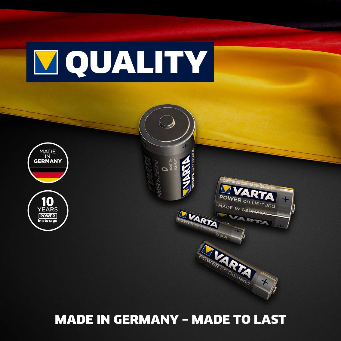 VARTA Batteries AAA, rechargeable, Pack of 16, Power on Demand, 1000 mAh