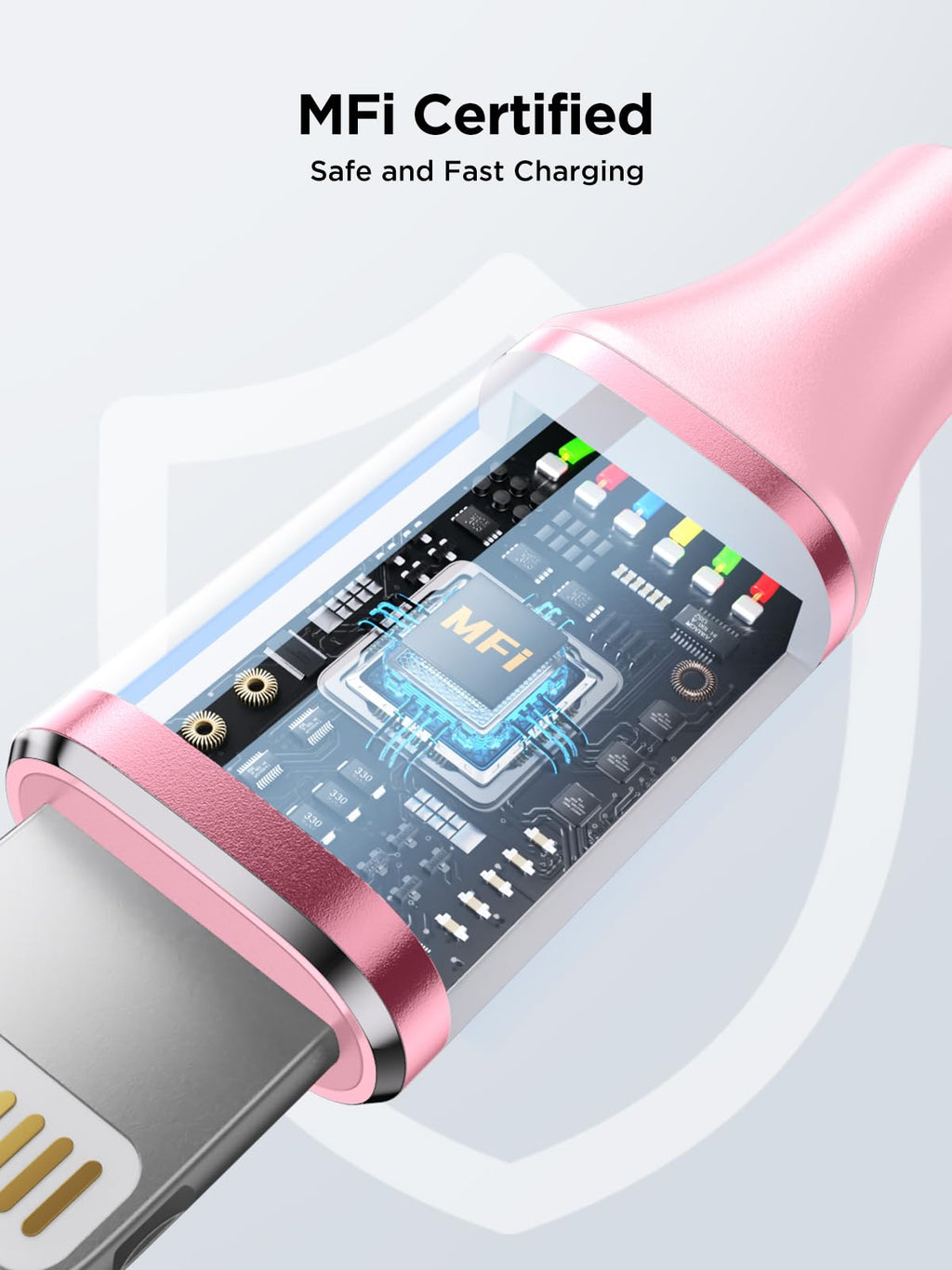 Aioneus iPhone Charger Cable 1M, MFi Certified Lightning Cable Fast iPhone Charging Cable Nylon Braided USB iPhone Charger Lead for iPhone 14 13 12 11 Pro Max XR XS X Max 8 7 6s Plus SE, iPad