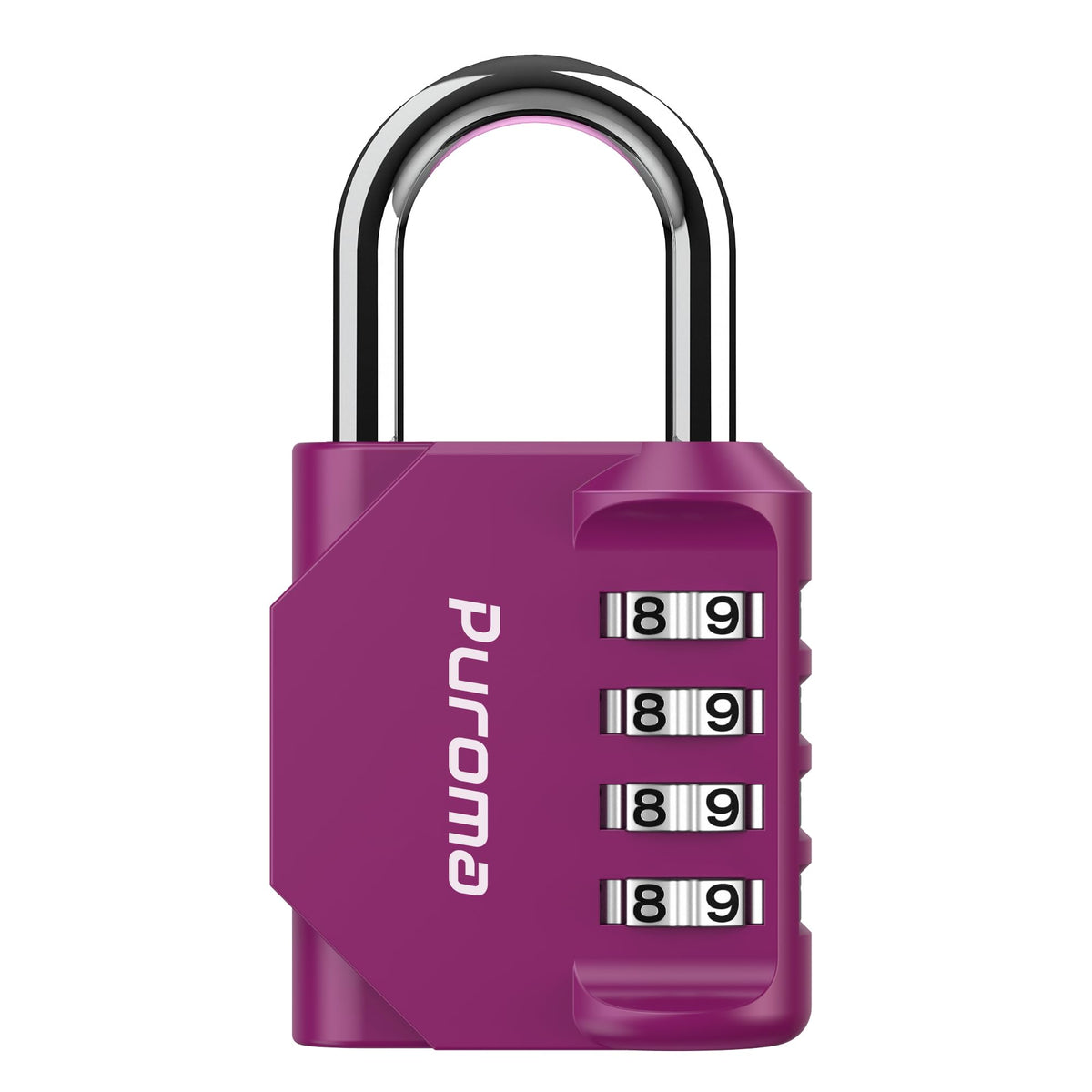 Puroma 2 Combination Lock Locker 4 Digits Combo Padlock Gym Silver & Black